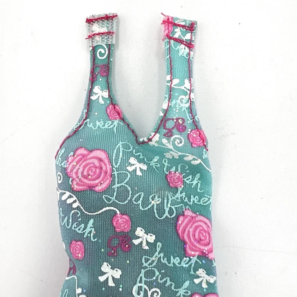 Barbie Birthday Ruffle‎ Halter Dress Teal Pink